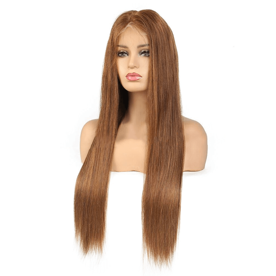 30 Colored Hair 180 Density Lace Front Wig Straight Colored Human