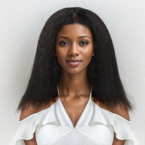 13x4 Afro Kinky Straight Minimalist Bob Wig Lace Frontal Wig - SHINE HAIR WIG