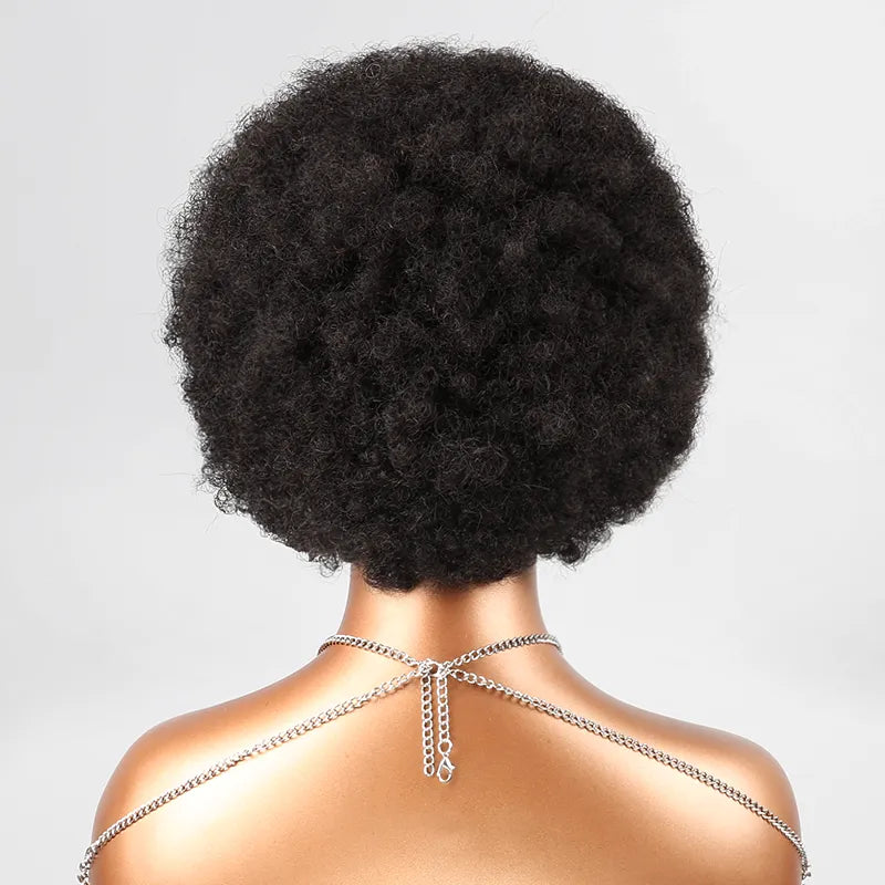 13x4 Afro Kinky Curly Super Bounce Bob Lace Frontal Human Hair Wig