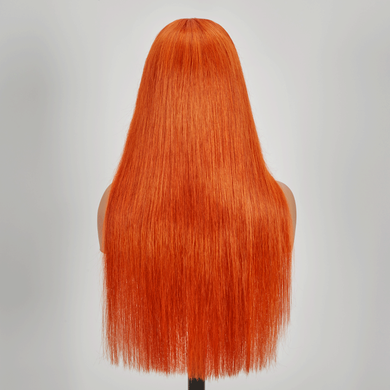 9x6 Glueless Eye Catching Ginger Color Smooth Wig