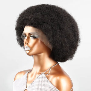 13x4 Super Afro Kinky Curly Bob Lace Frontal Wig