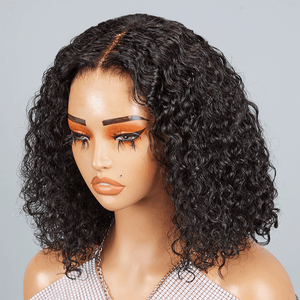 9x6 Glueless Bob Pre-bleached Knots Curly Wig For Beginners