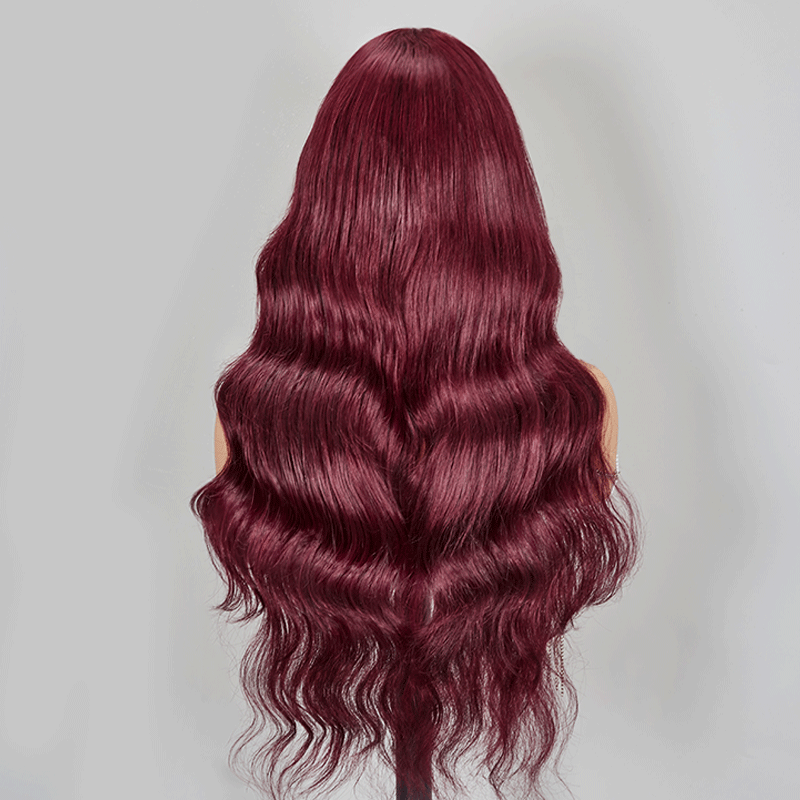 9x6 Glueless 99J Color Pre-All Body Wave Wig