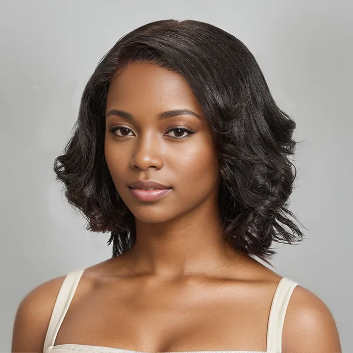 HJ weave beauty hair New 9x6 Glueless Classic Wavy Bob Wig