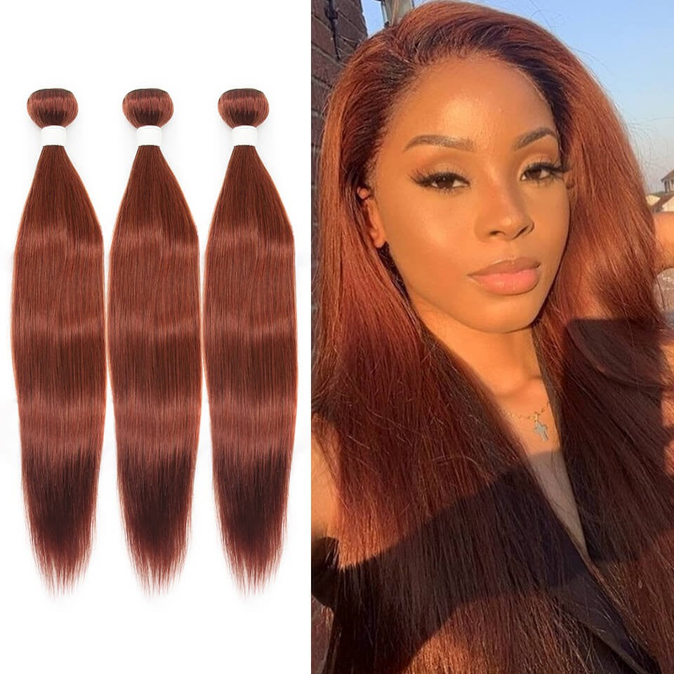 HJ Weave Beauty #33 Colored Virgin Hair Straight Bundle Deal –  HJweavebeautyhair
