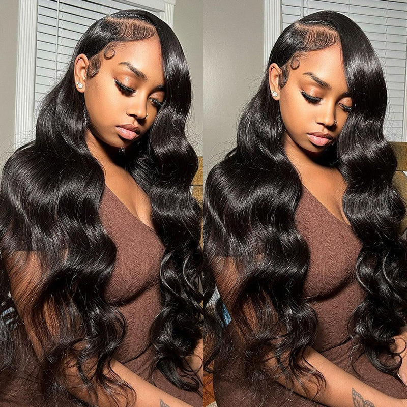 Body Wave 360 Lace Frontal Wigs Wave Human Hair Pre Plucked 13*6 Lace Front  Wigs | eBay